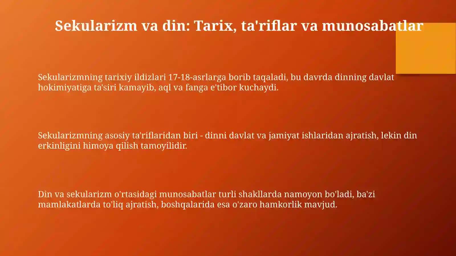 Jamiyat hayotida dunyoviylik va diniylik mutanosibligi 3