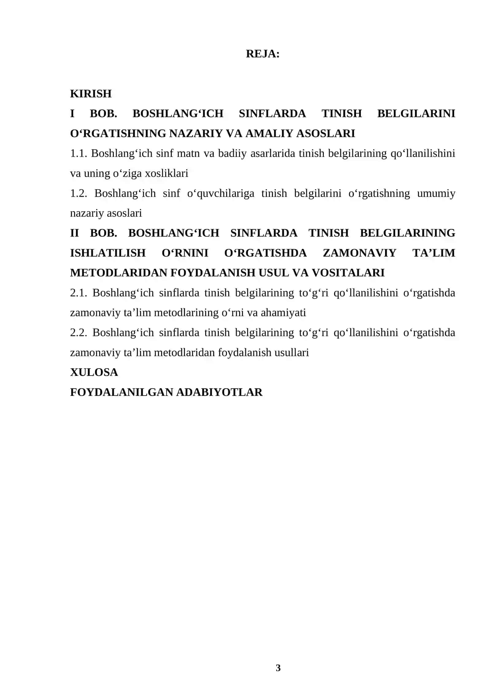 BOSHLANG’INCH SINFLARDA MATN VA BADIIY ASARLARDA TINISH BELGILARINING ISHLATILISH O’RNI 3