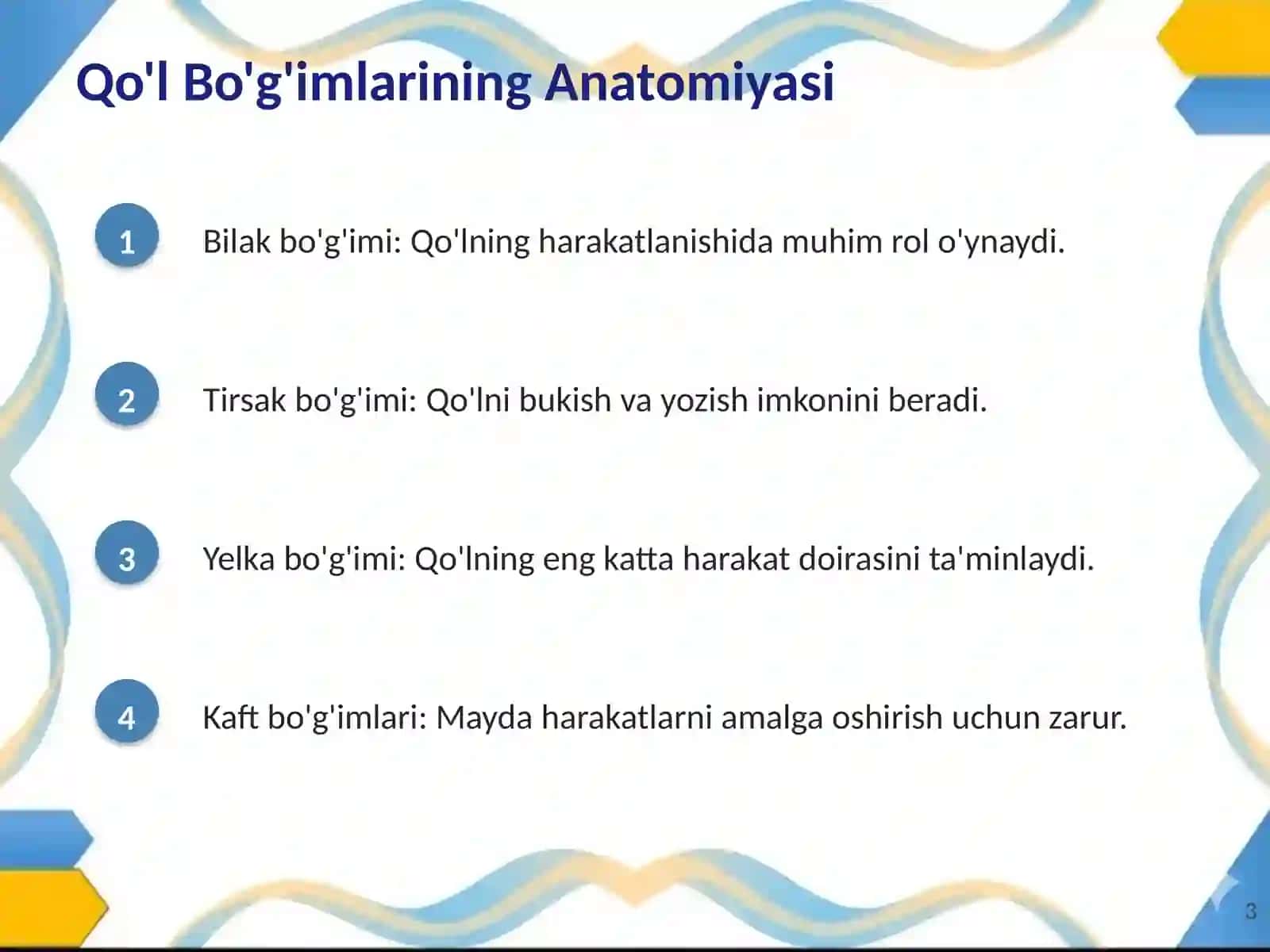 Qo'l va Oyoq Bo'g'imlarining Zamonaviy Jarrohlik Anatomiyasi 3