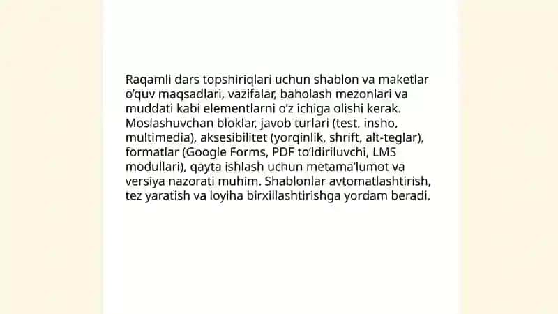 Dars topshiriqlarini raqamli formatda tuzish usullari 3
