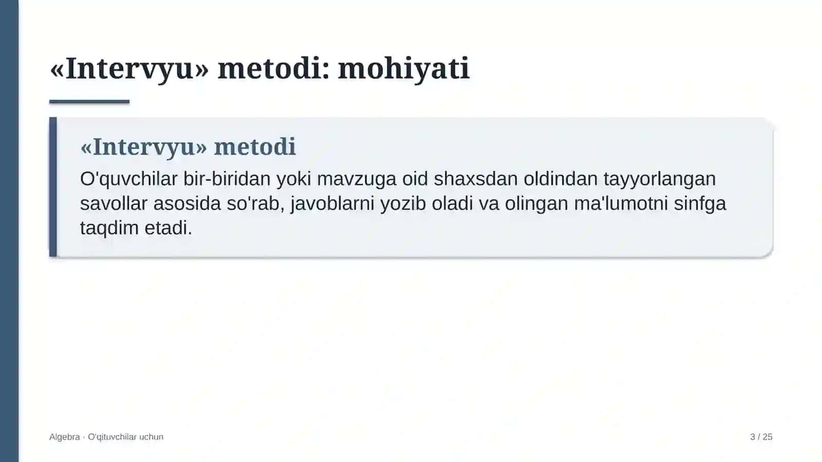 algebra darslarida intervyu metodidan foydalanish 7400 3