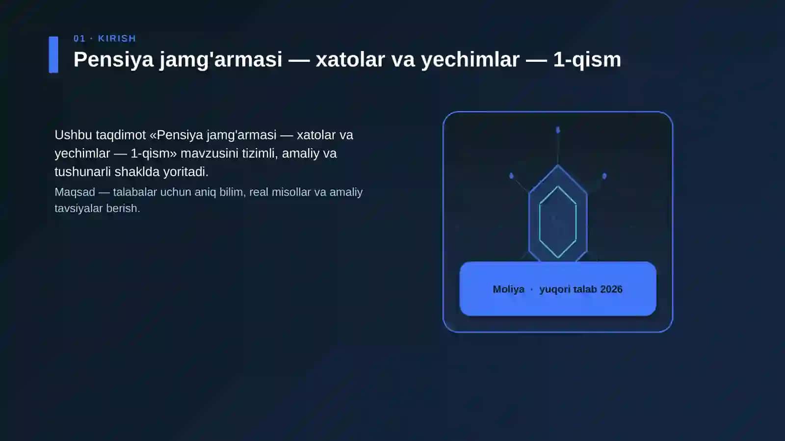 Pensiya jamg'armasi — xatolar va yechimlar — 1-qism 3