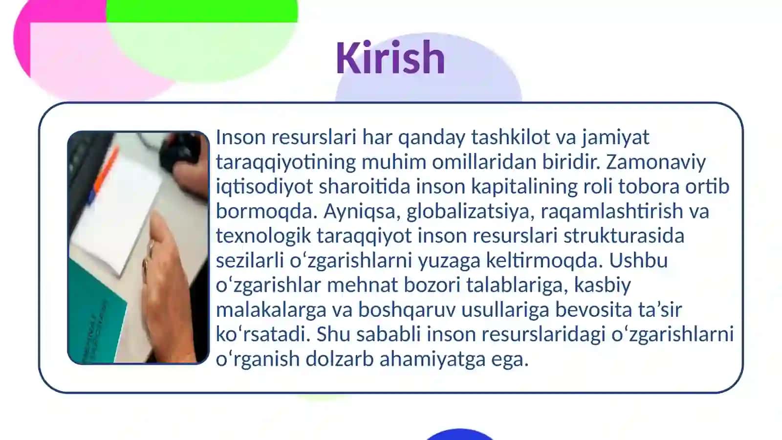 Inson resurslari strukturasida ro'y berayotgan o'zgarishlarning asosiy xususiyatlari 3