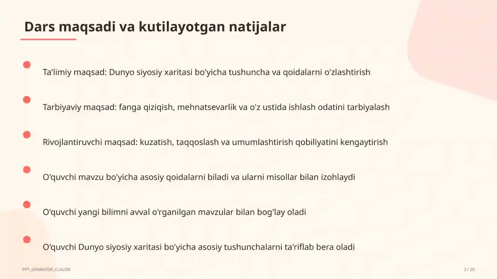 Dunyo siyosiy xaritasi (10-sinf) 3