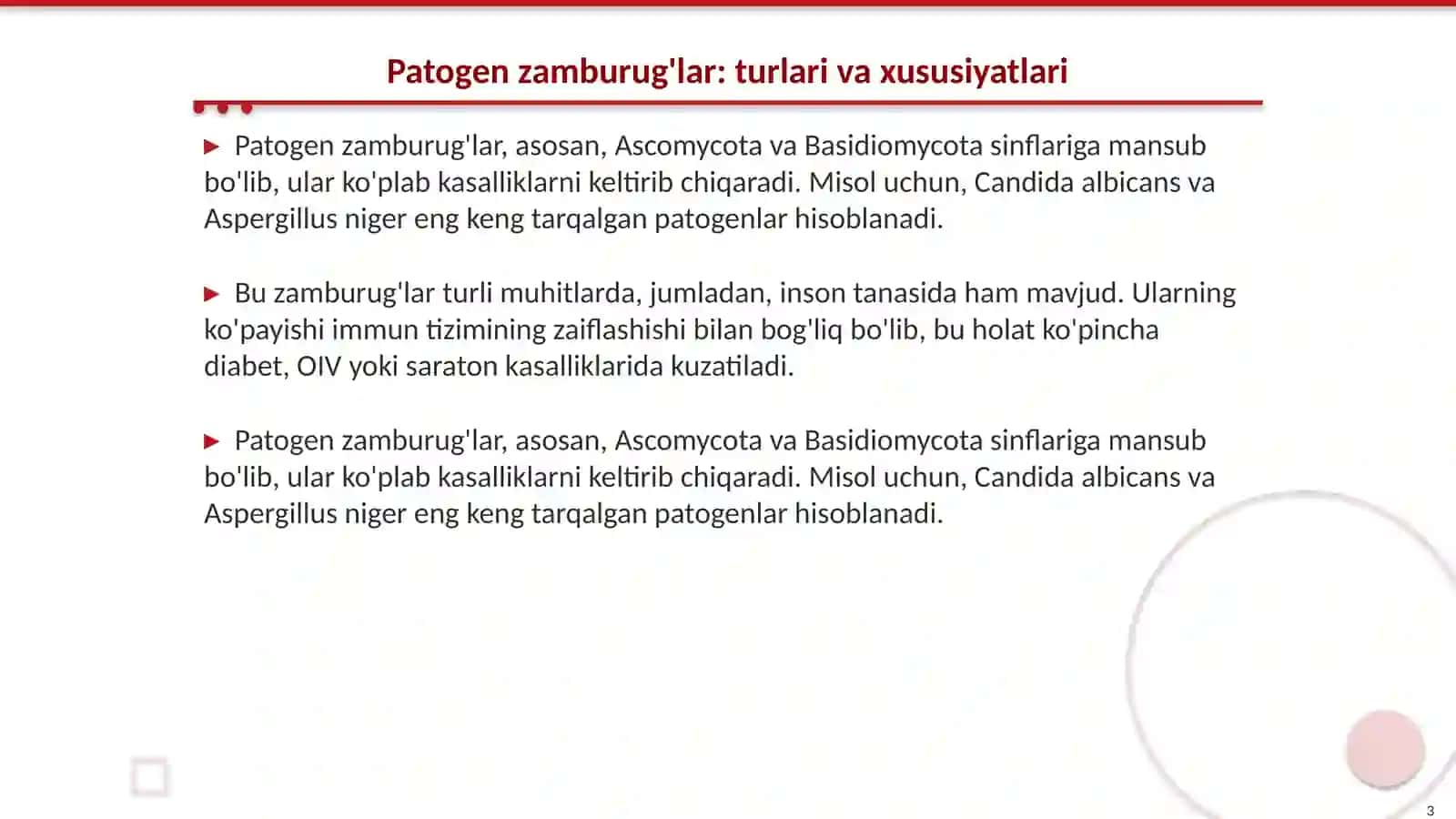 Patogen zamburug'lar Chaqiruvchi kasalliklar va ularni laboratoriya diagnostikasi 3
