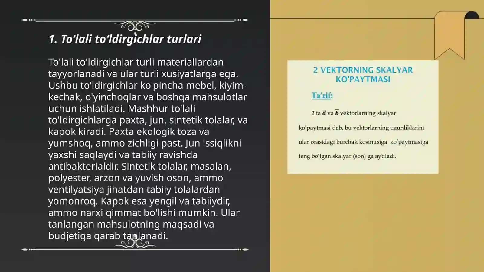 Tolali tо‘ldirgichlar turlari va xossalari 3