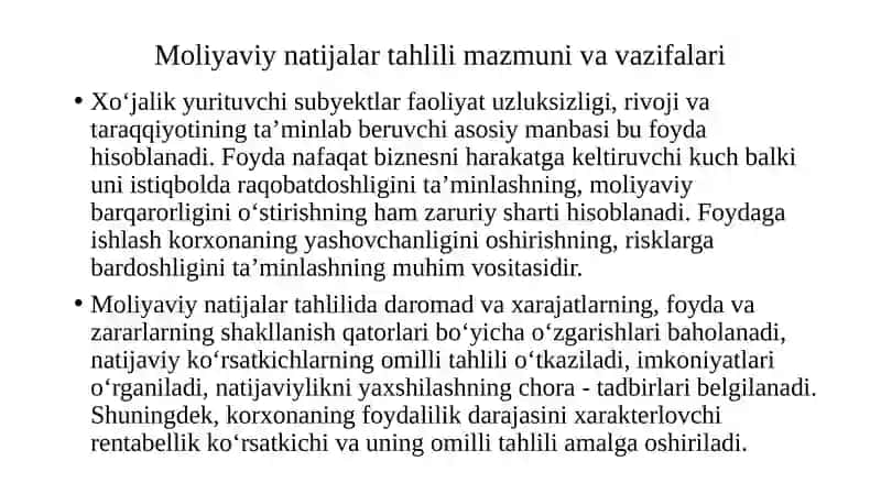 Moliyaviy natijalar tahlili 3