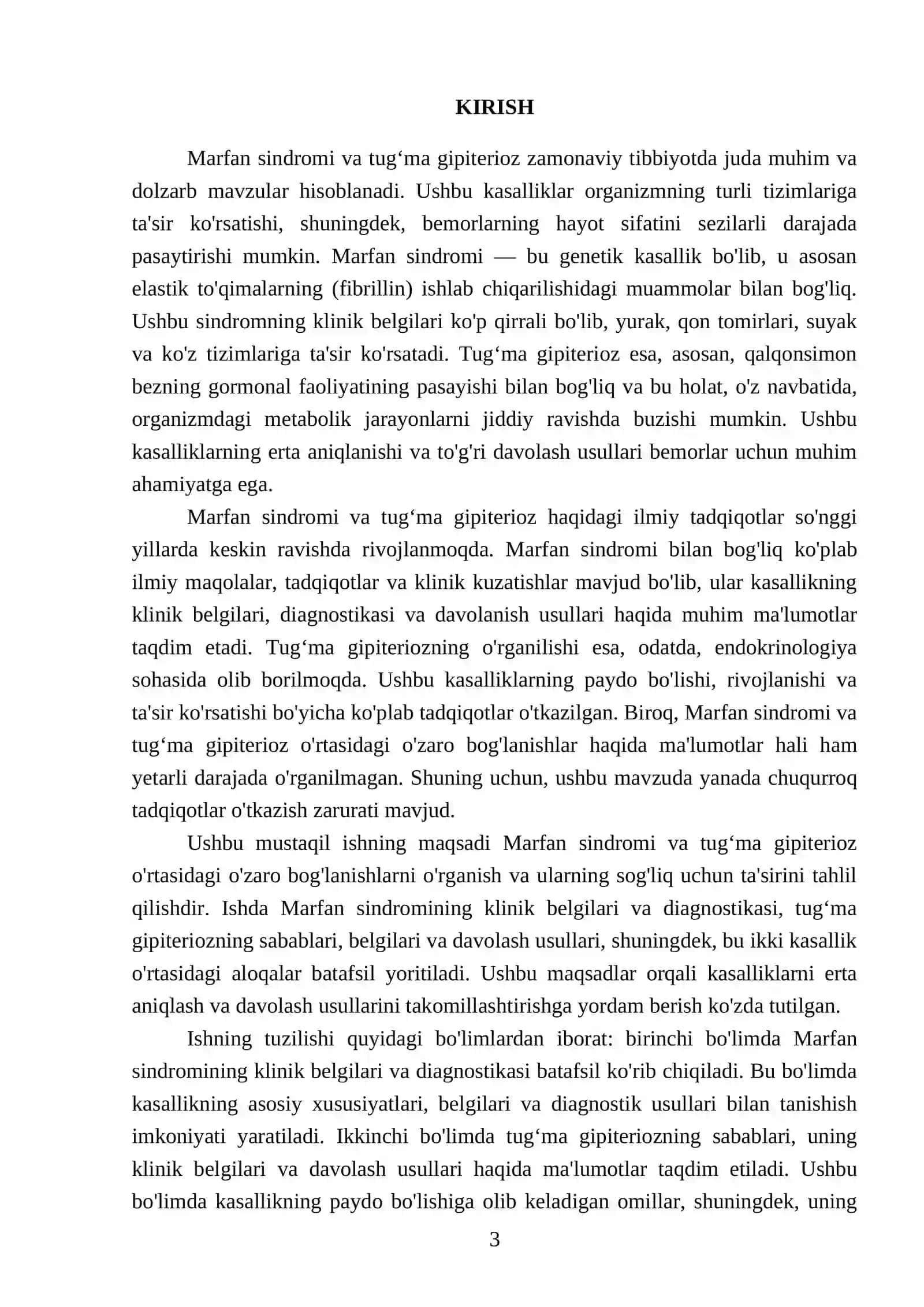 Marfan sindromi va tugʻma gipiterioz 3