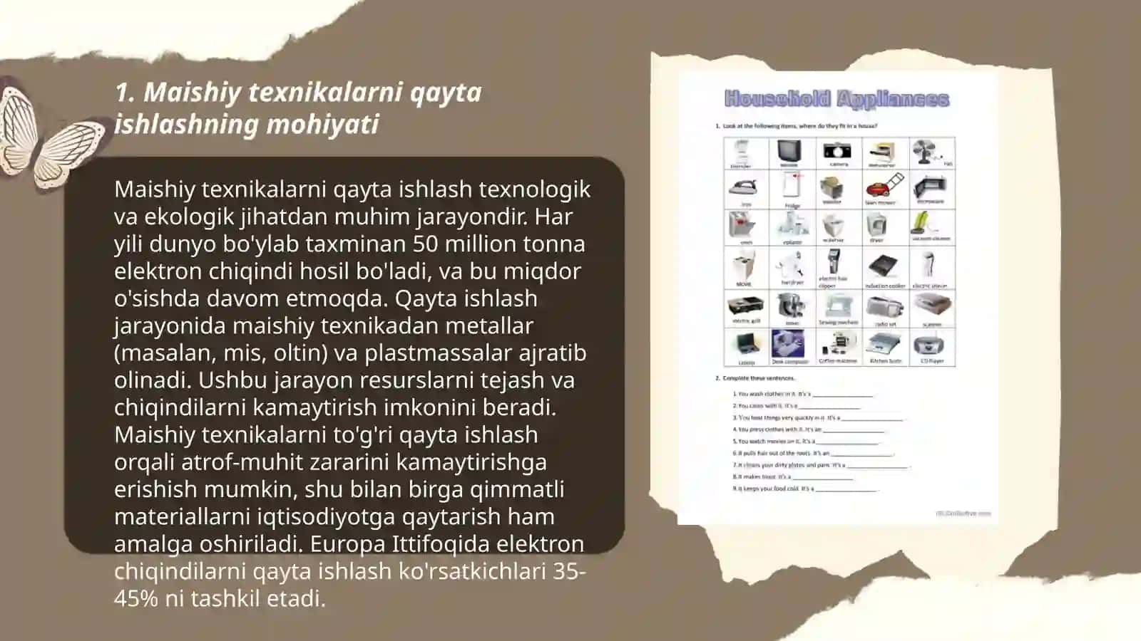 Maishiy texnikalarni qayta ishlash. Infografika 3