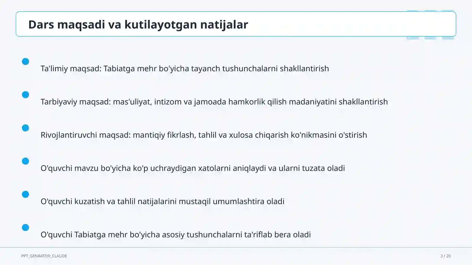 Tabiatga mehr (3-sinf) 3
