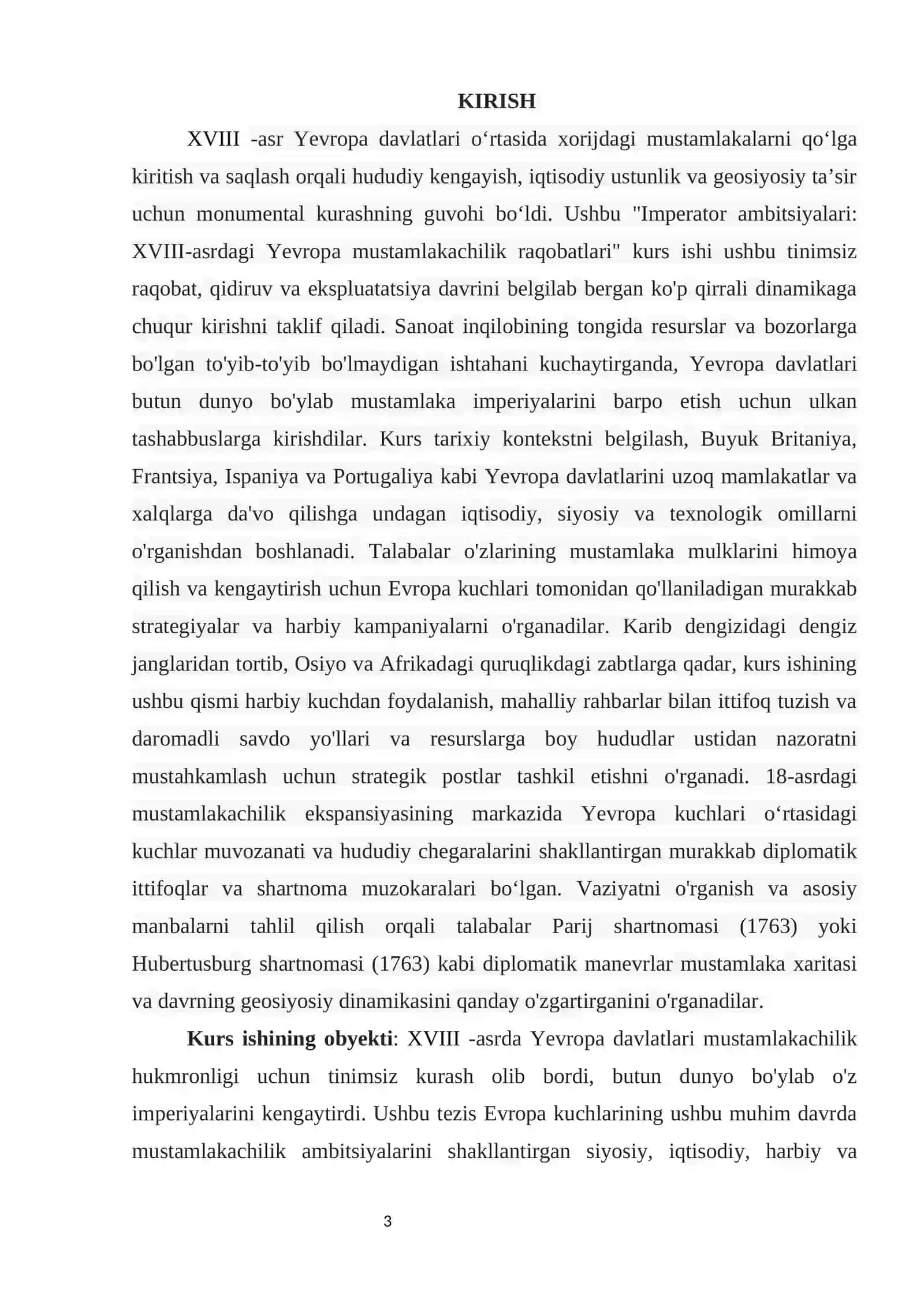 Yevropa davlatlarining mustamlakalar uchun kurashi (XVIII- asrda) 3