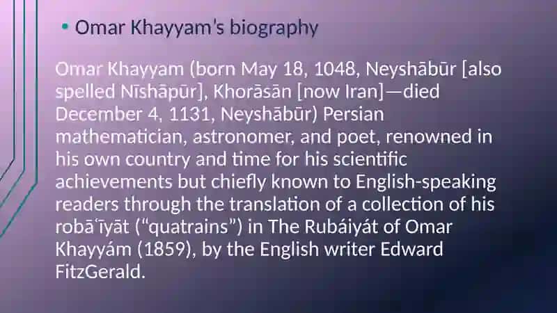 Omar Khayyam 3