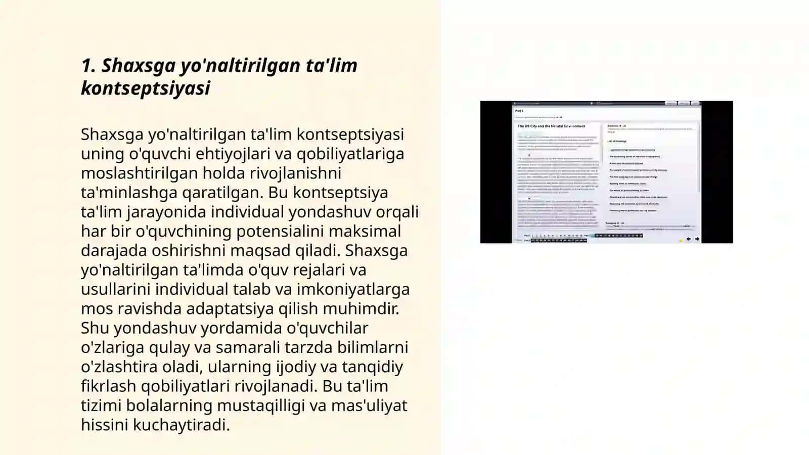 Shaxsga yo'naltirilgan ta'lim kontseptsiyasi 3