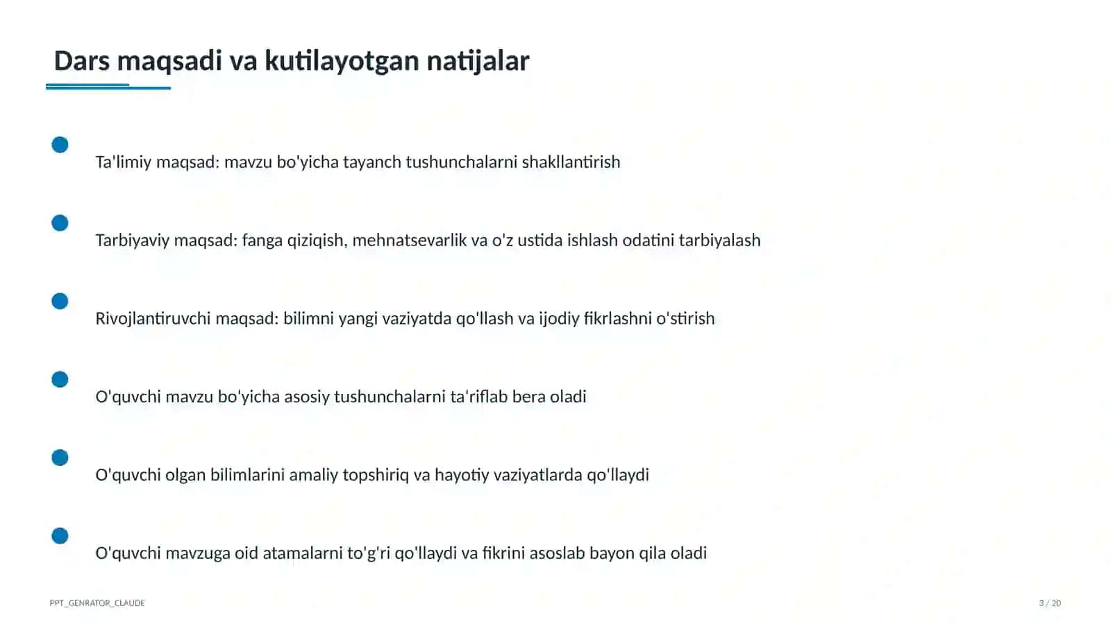 Qurilish chizmalari: bino plani (9-sinf) 3