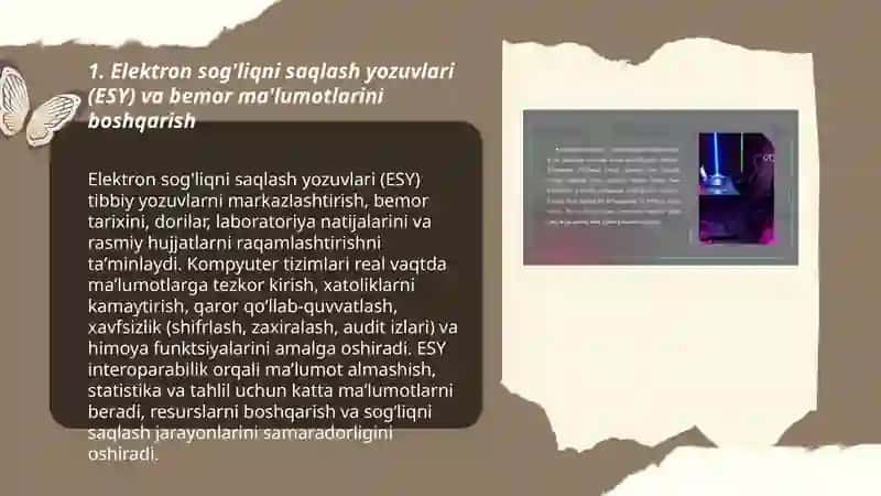 Elektron sog'liqni saqlash yozuvlari va bemor ma'lumotlarini boshqarish 3