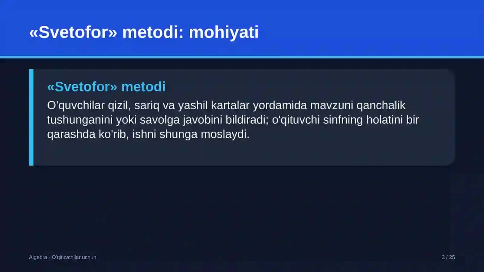 algebra darslarida svetofor metodidan foydalanish 3791 3