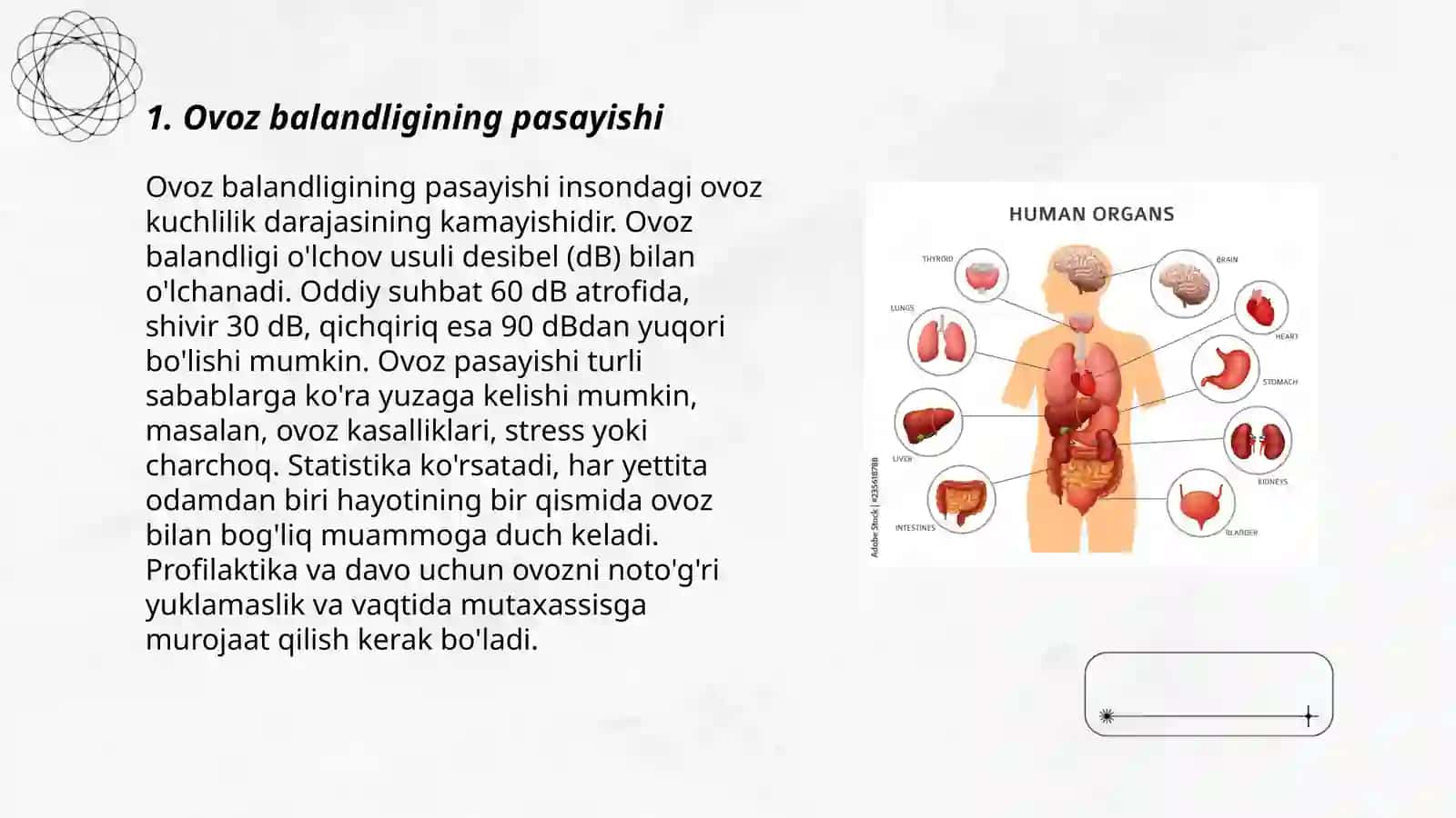 Inson eshitish organlari asosiy patologiyasi.Inson eshitish qobiliyatini o’rganish metodlari 3