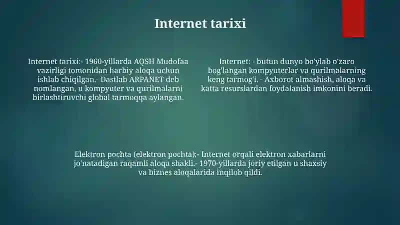 Internet Va Elektron Pochta 3