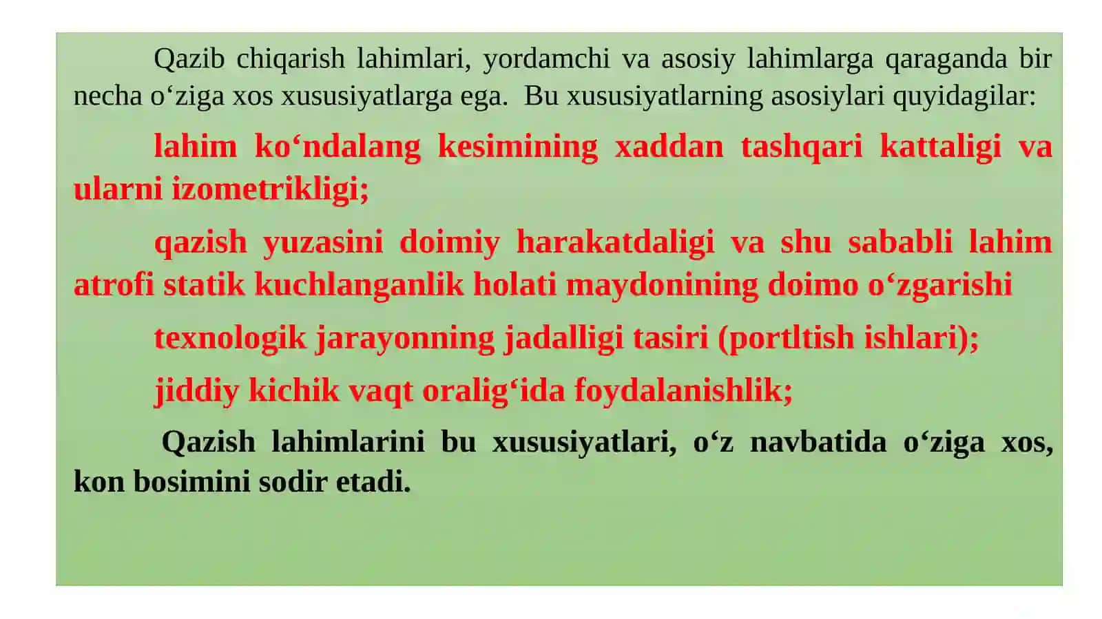 Qazib chiqarish lahimlari 3