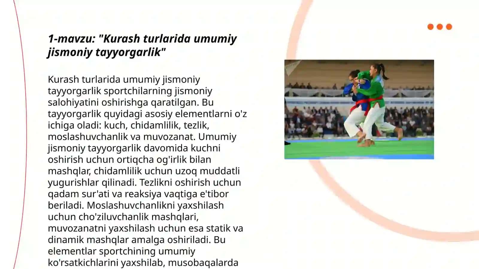 Kurash turlarida umumiy jismoniy tayyorgarlik 3
