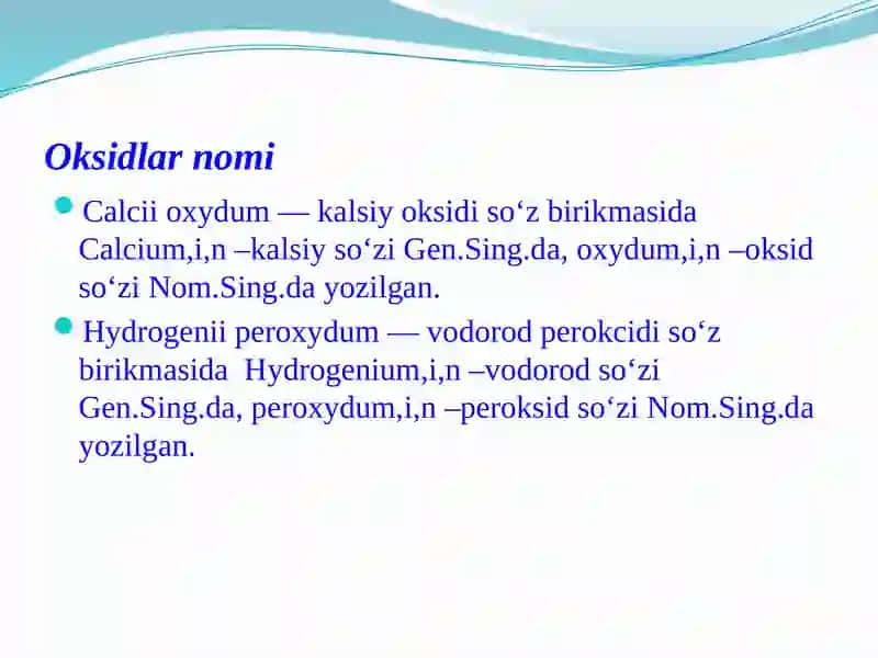 OKSIDLAR VA TUZLAR NOMLANISHI 3