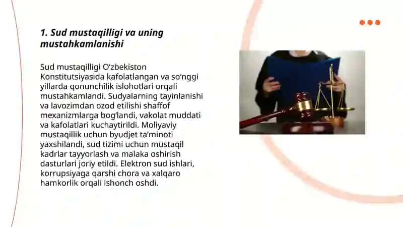 O'zbekiston Sud Tizimi O'zgarishlari 3