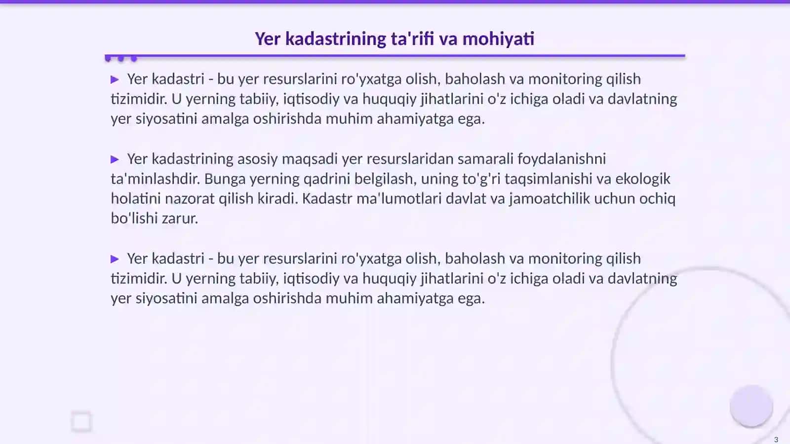 Davlat Yer Kadastrining Nazorat Asoslari 3