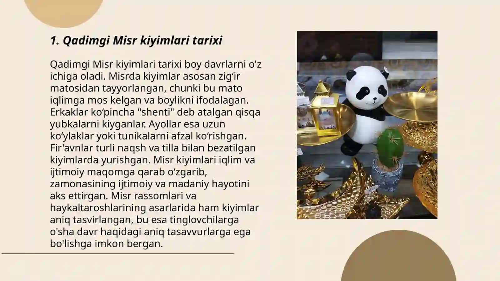 Qadimgi Misr kiyimlari tarixi 3