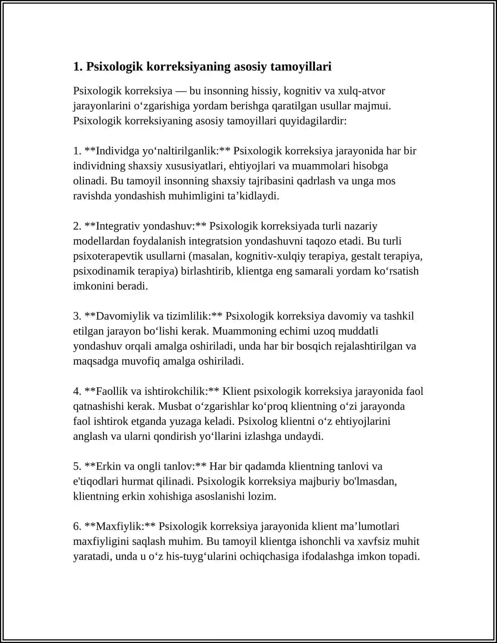 PSIXOLOGIK KORREKSIYANING TAMOYILLARI VA UNI TASHKIL ETISH 3