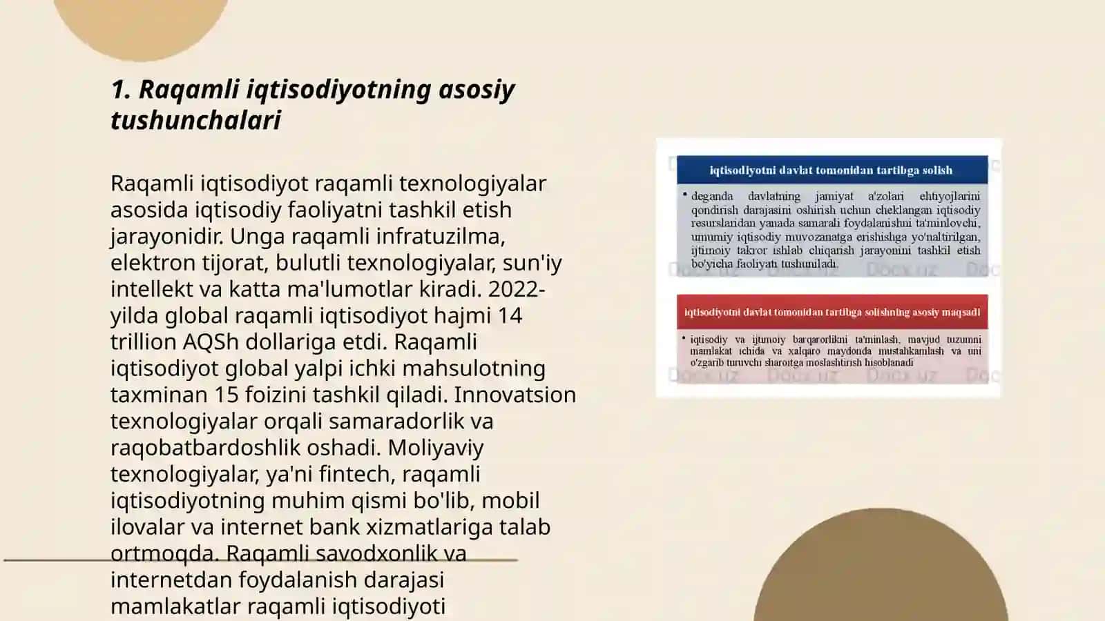 Raqamli iqtisodiyotni rivojlantirishda raqamli iqtisodiyotni oʻrni 3