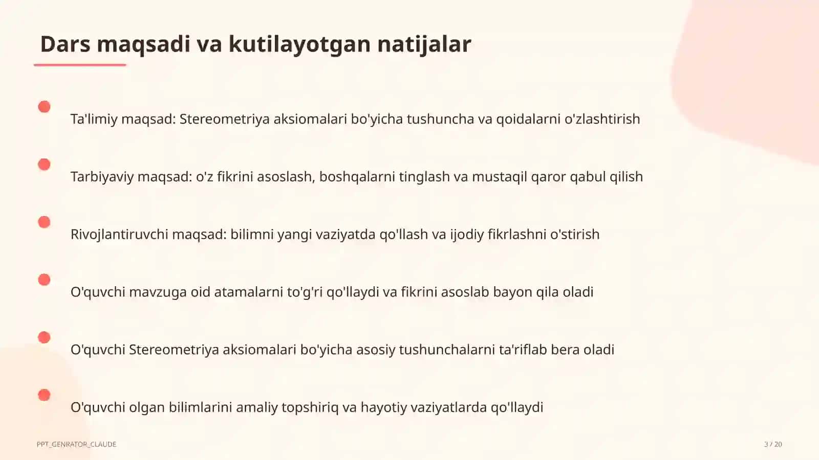 Stereometriya aksiomalari (10-sinf) 3