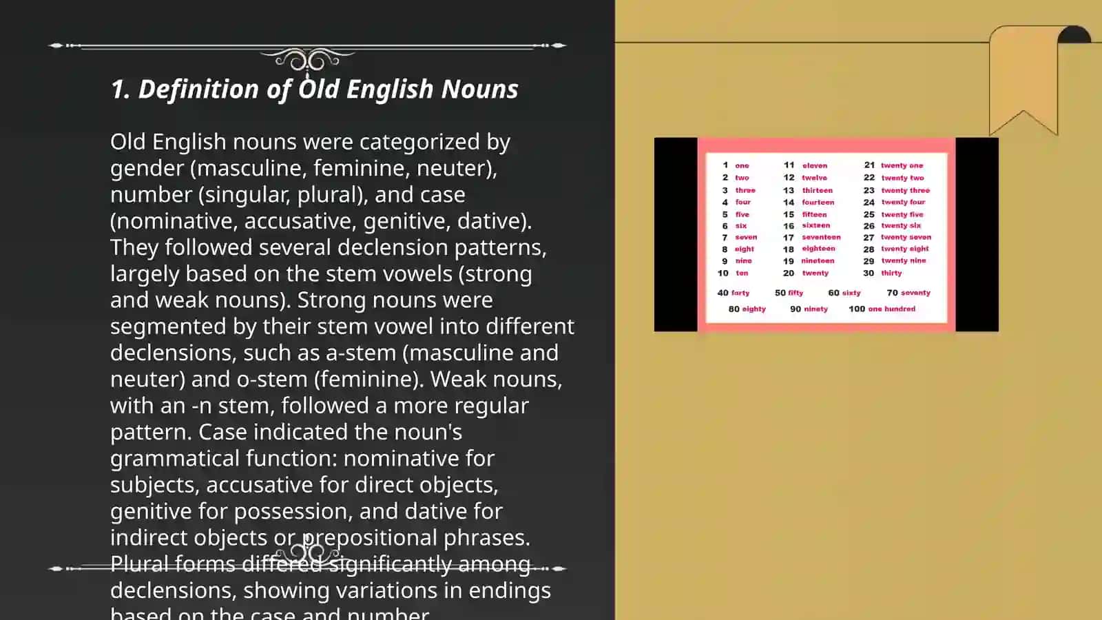 Old English Noun 3