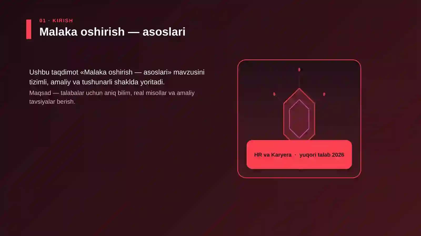 Malaka oshirish — asoslari 3