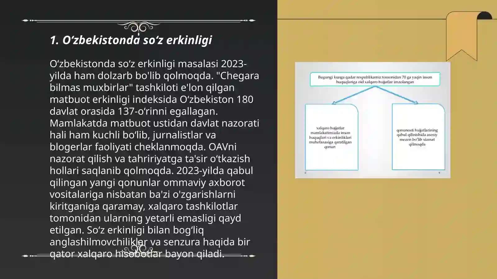 Janʼa Oʼzbekstanda insan haq-huqiqlari haʼm erkinliklerininʼ kepilligininʼ jaratiwi 3