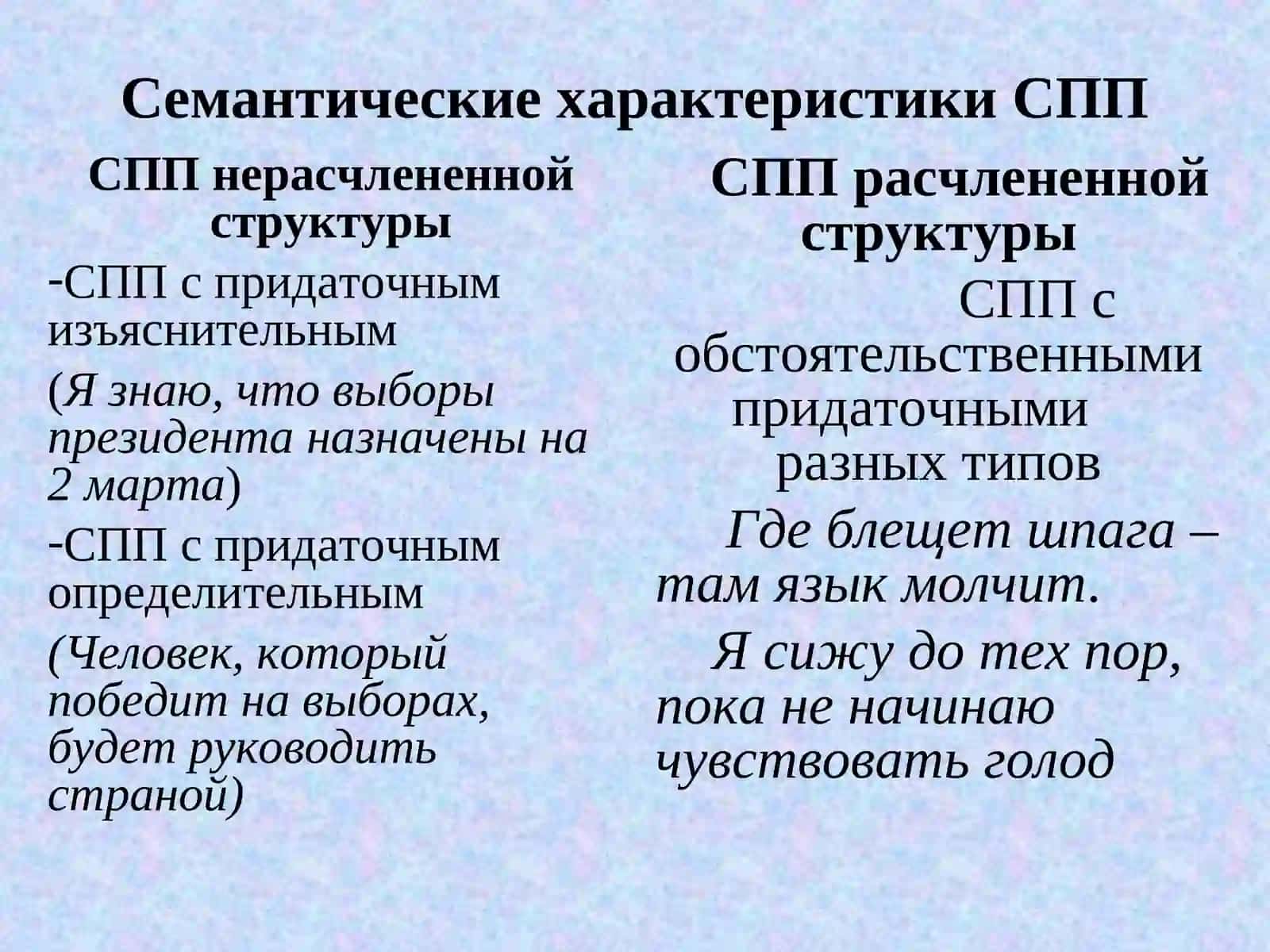 СПП нерасчлененной структуры 3