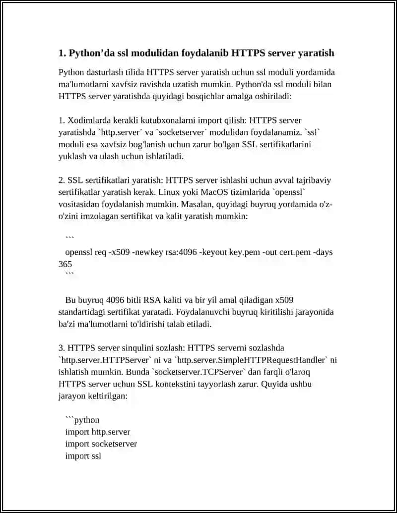 PYTHON’DA HTTPS SERVER YARATISH (SSL BILAN) 3