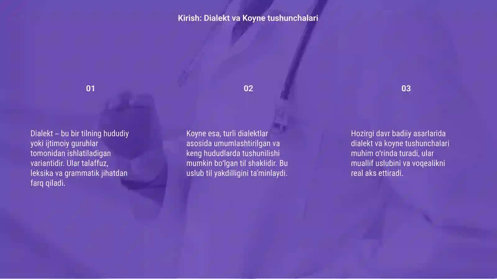 Badiiy asarlarida dialekt va koyne tahlili 3