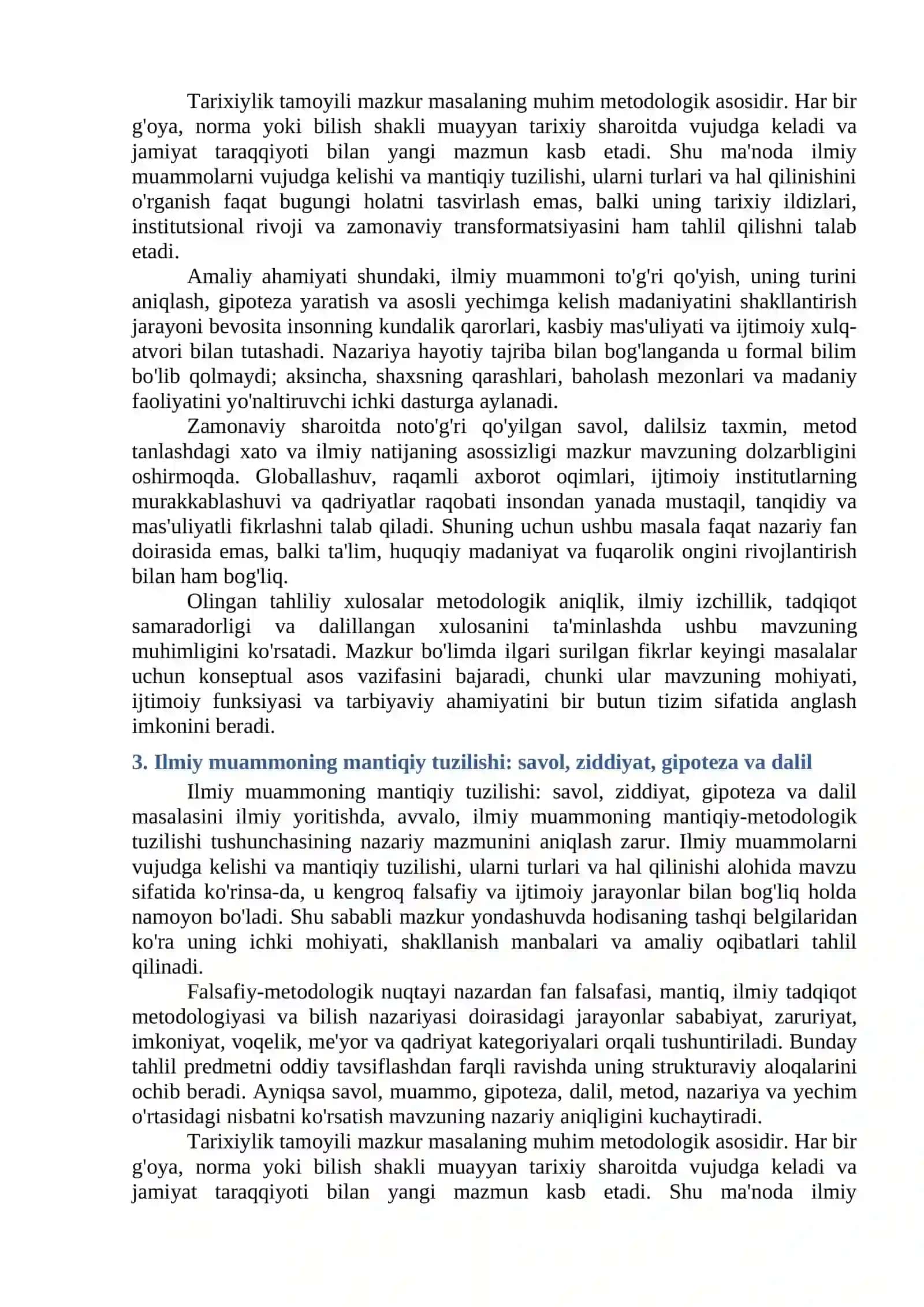 Ilmiy Muammolarni Vujudga Kelishi va Mantiqiy Tuzilishi 3