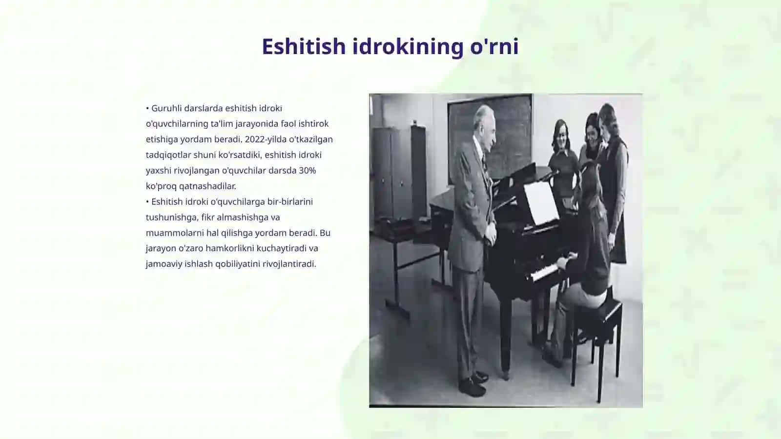 Guruhli darslarda eshitish idrokini rivojlantirish 3