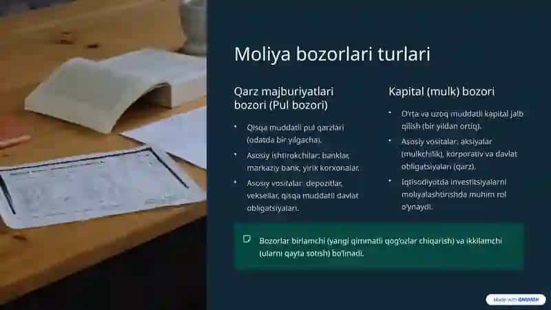 Moliya bozori va institutlari: Asosiy tushunchalar va amaliy ko‘rsatkichlar 3