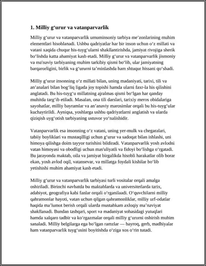 UMUMINSONIY TARBIYA MEZONLARI 3