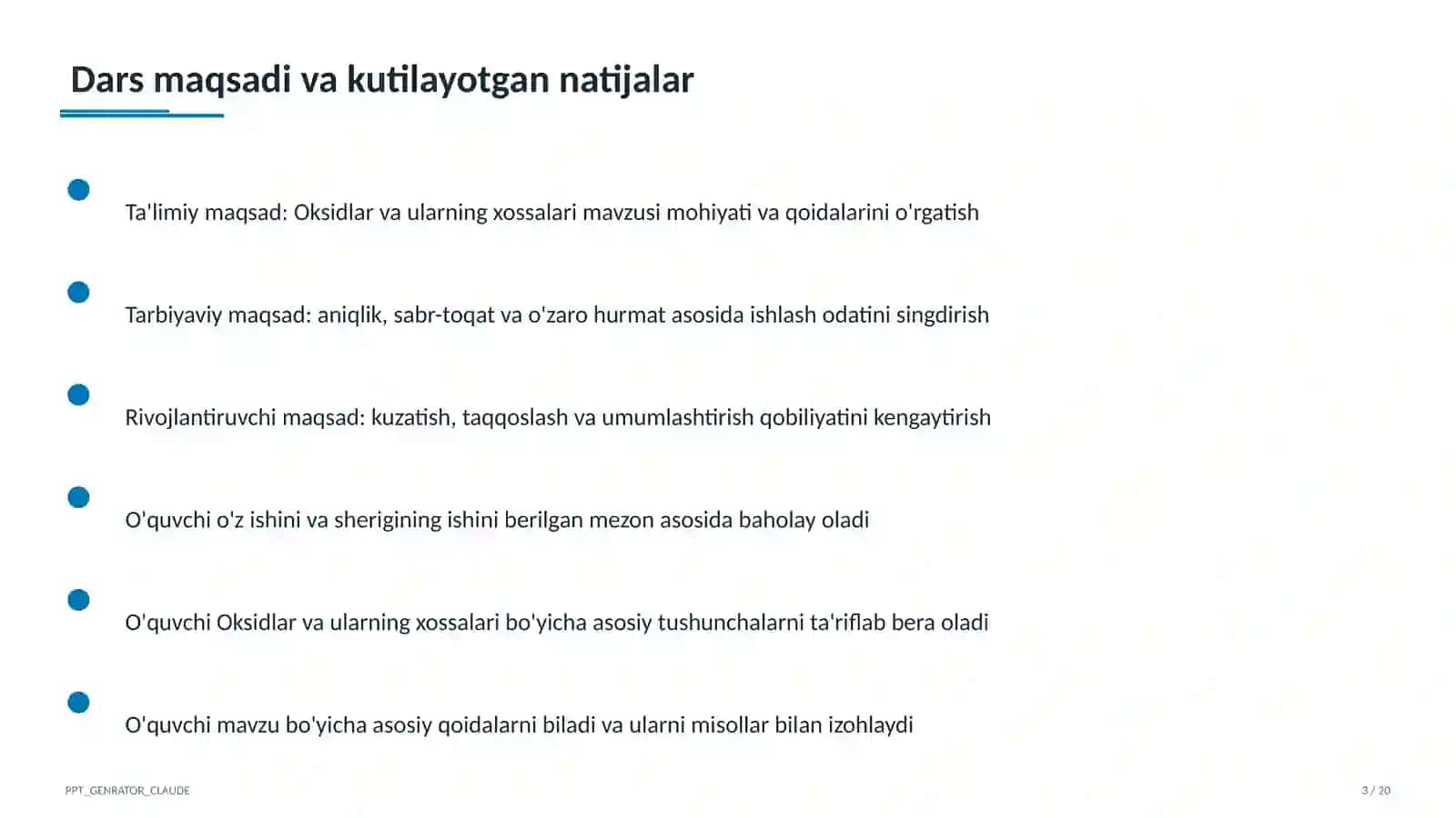 Oksidlar va ularning xossalari (8-sinf) 3