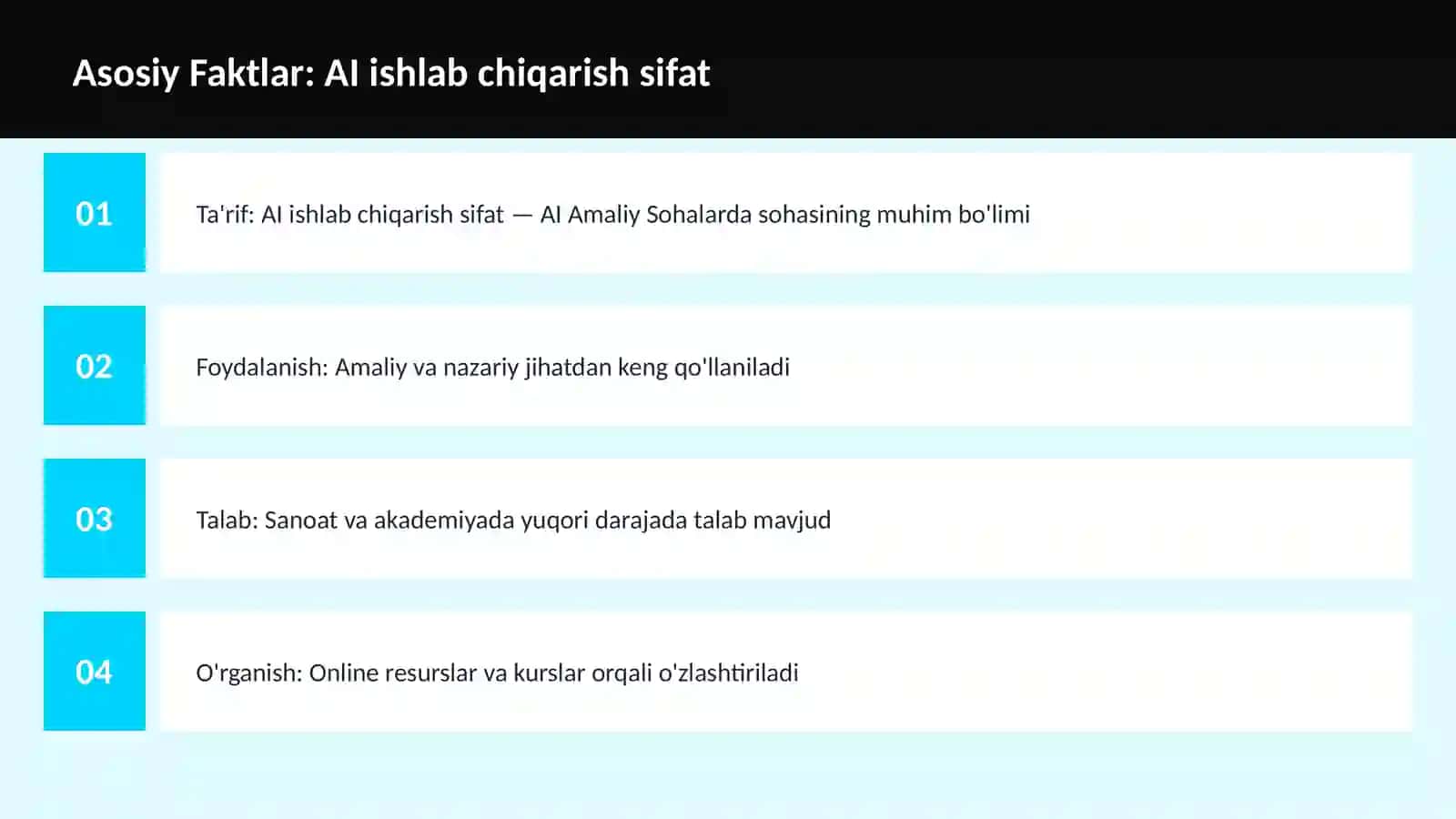 AI ishlab chiqarish sifat 3