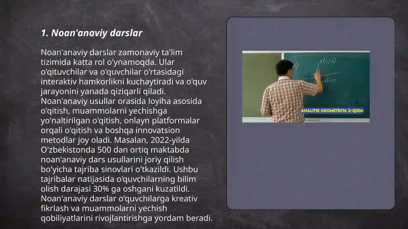 Nostandart darslar 3