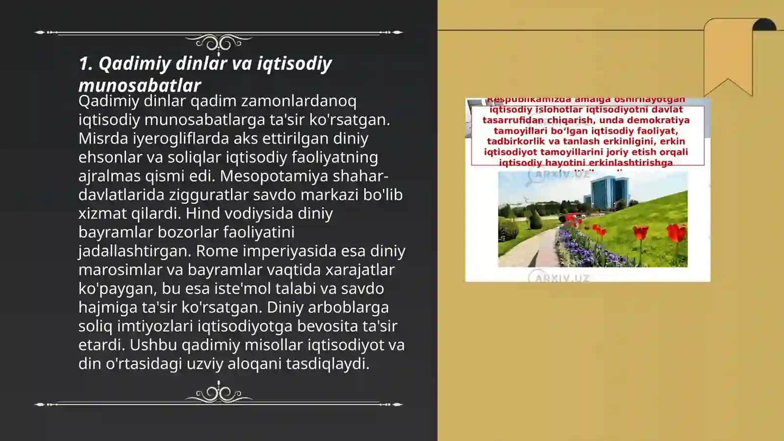 Qadimiy dinlarning iqtisodiy jihatlari 3