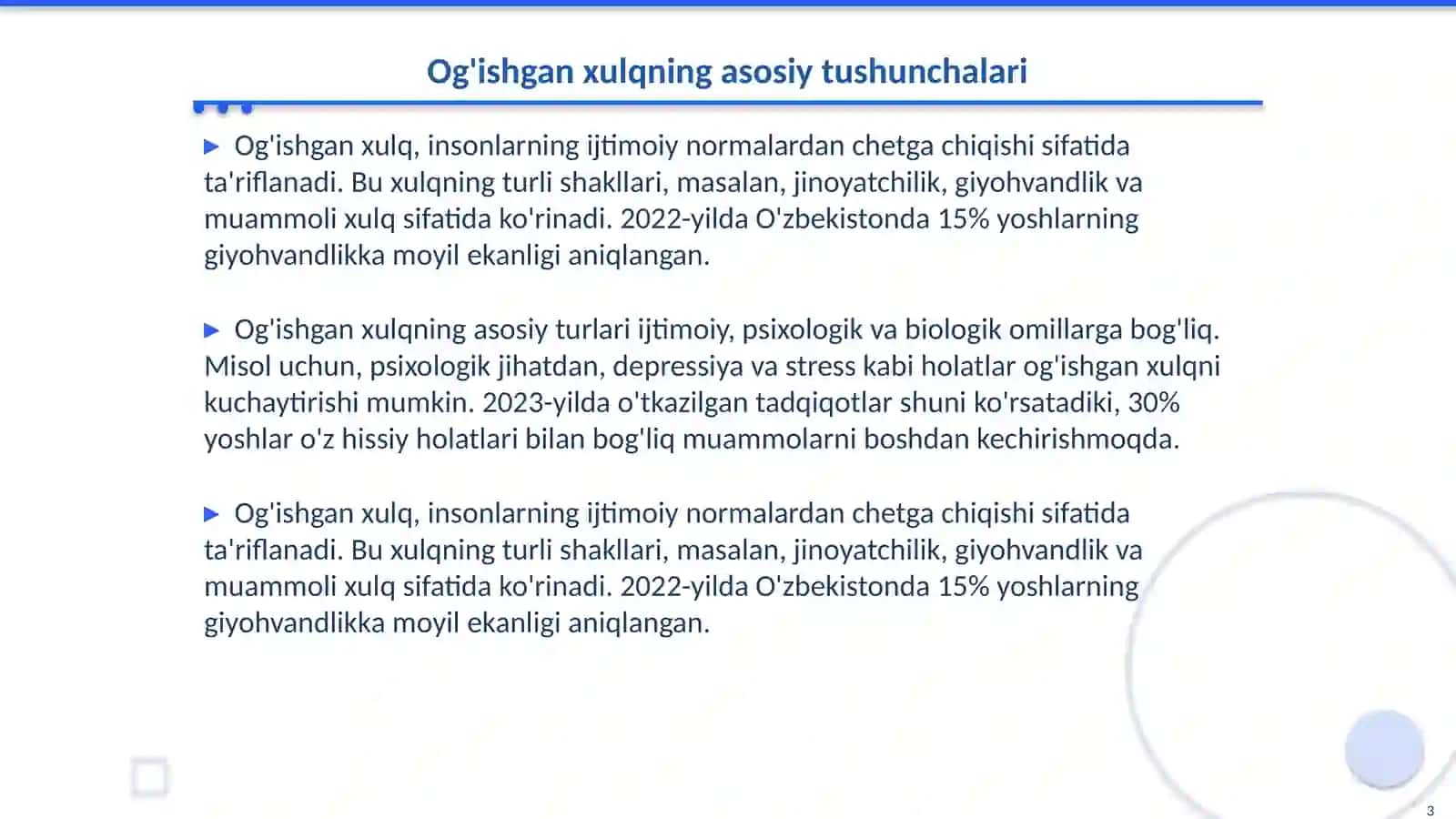 Og'ishgan xulqning turli shakllarida ijtimoiy psixologik aralashuv strategiyalari 3