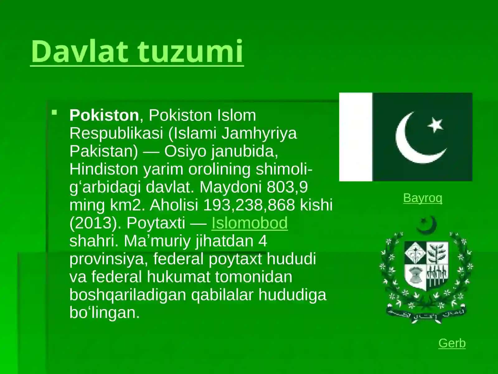 Pokiston davlatining ijtimoiy siyosiy hayoti 3