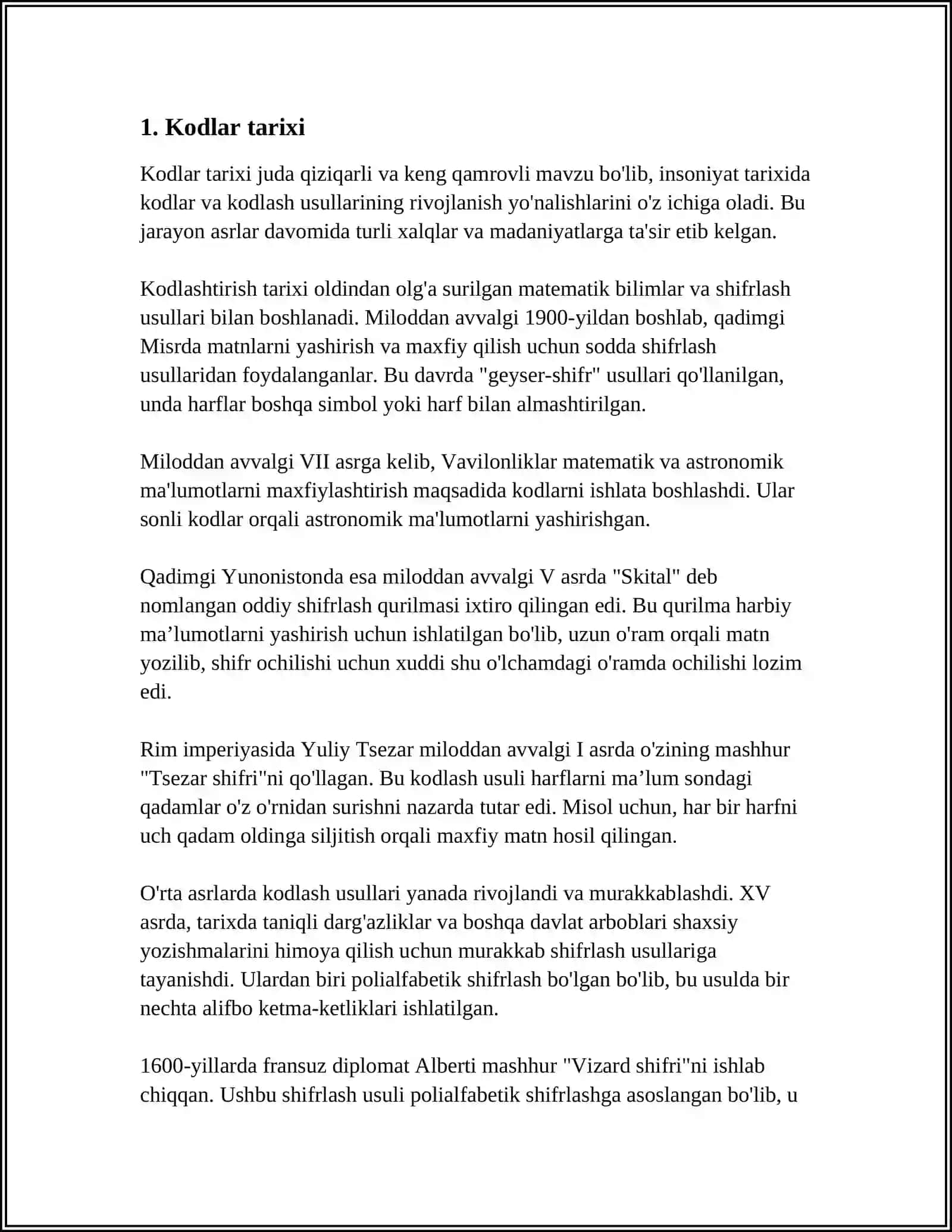 KODLAR HAQIDA 3