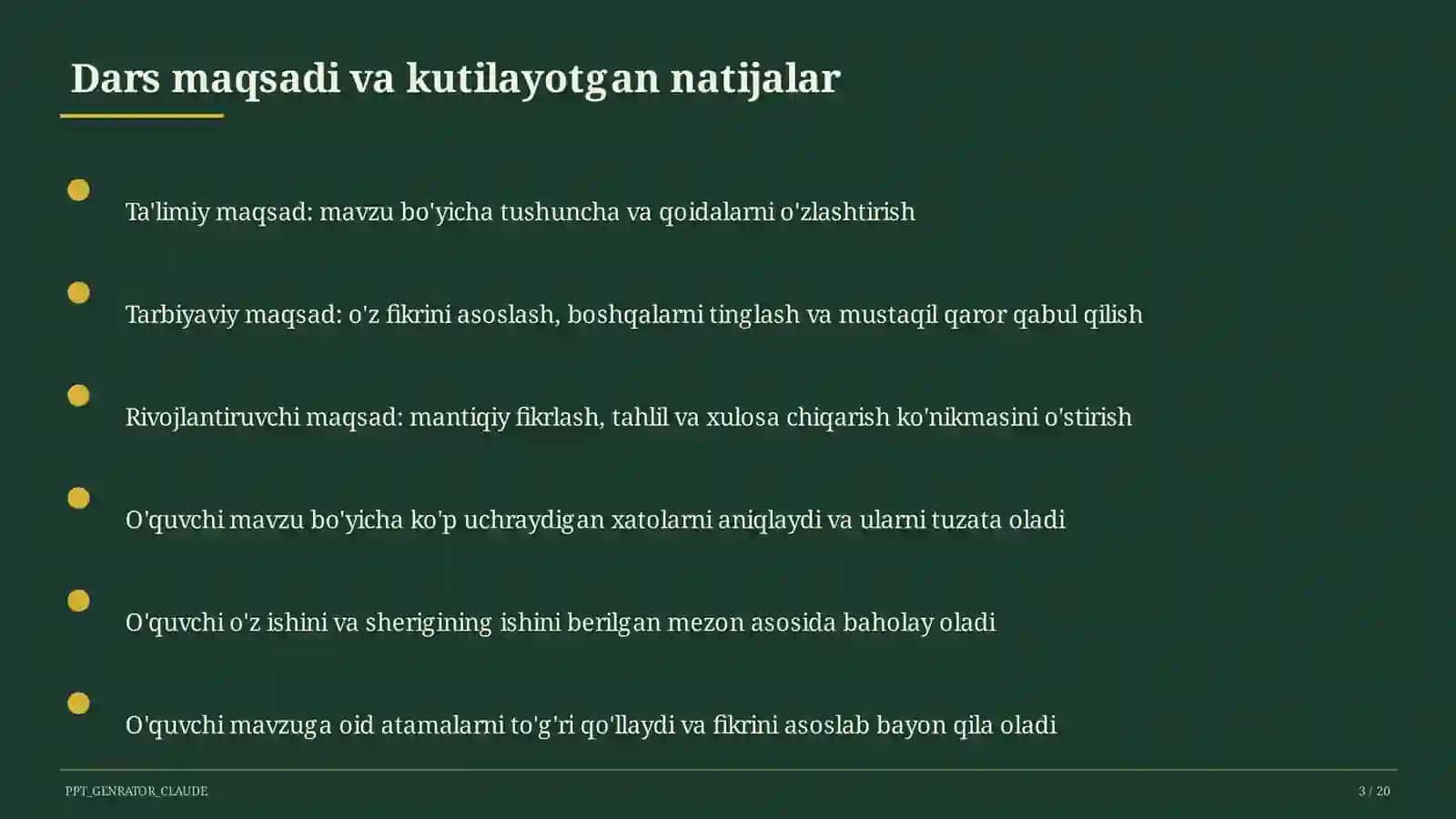 Butun ko'rsatkichli daraja va standart shakl (8-sinf) 3