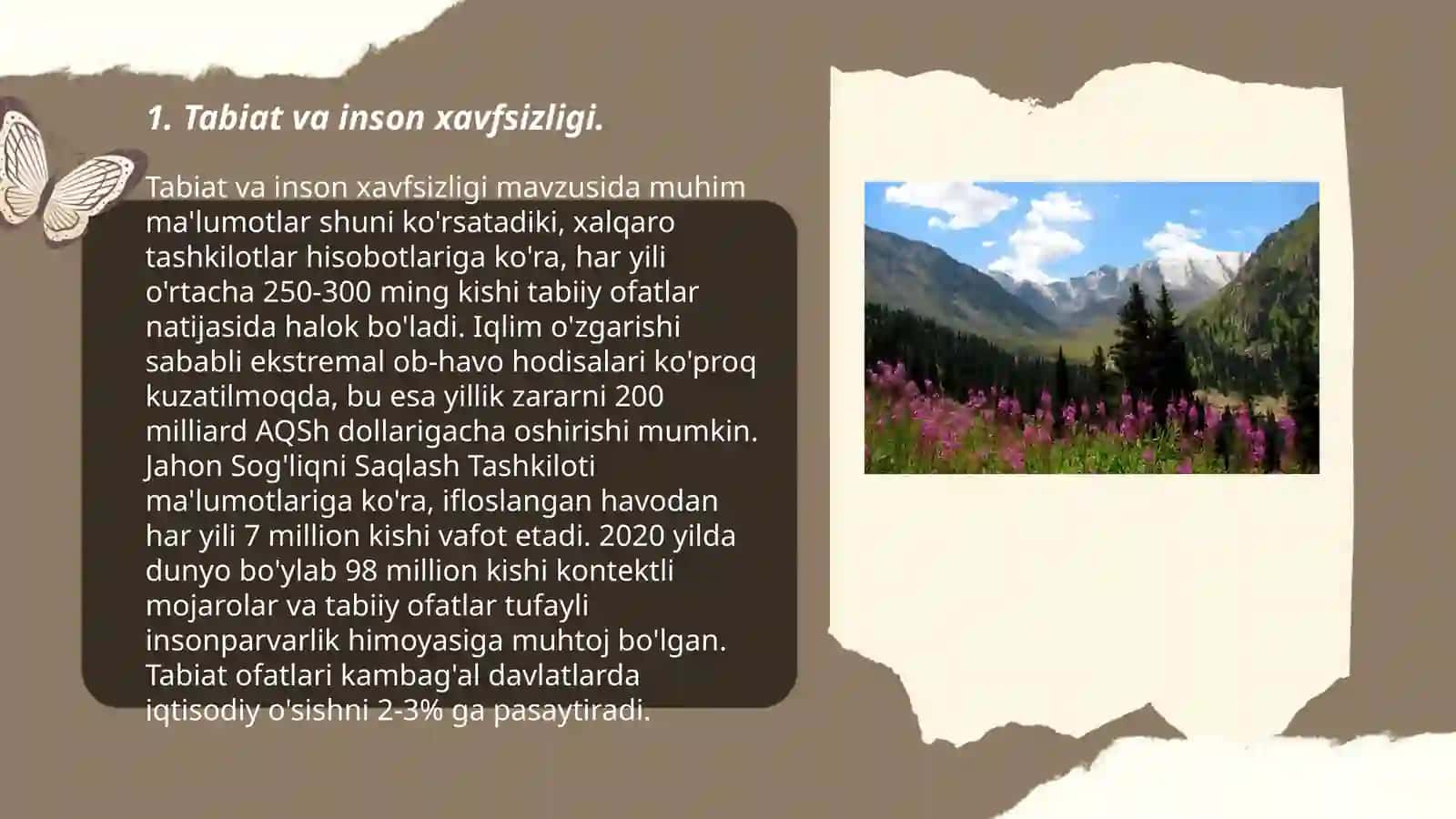 Hayot faoliyati xavfsizligining tabiat bilan bog‘liqligi 3